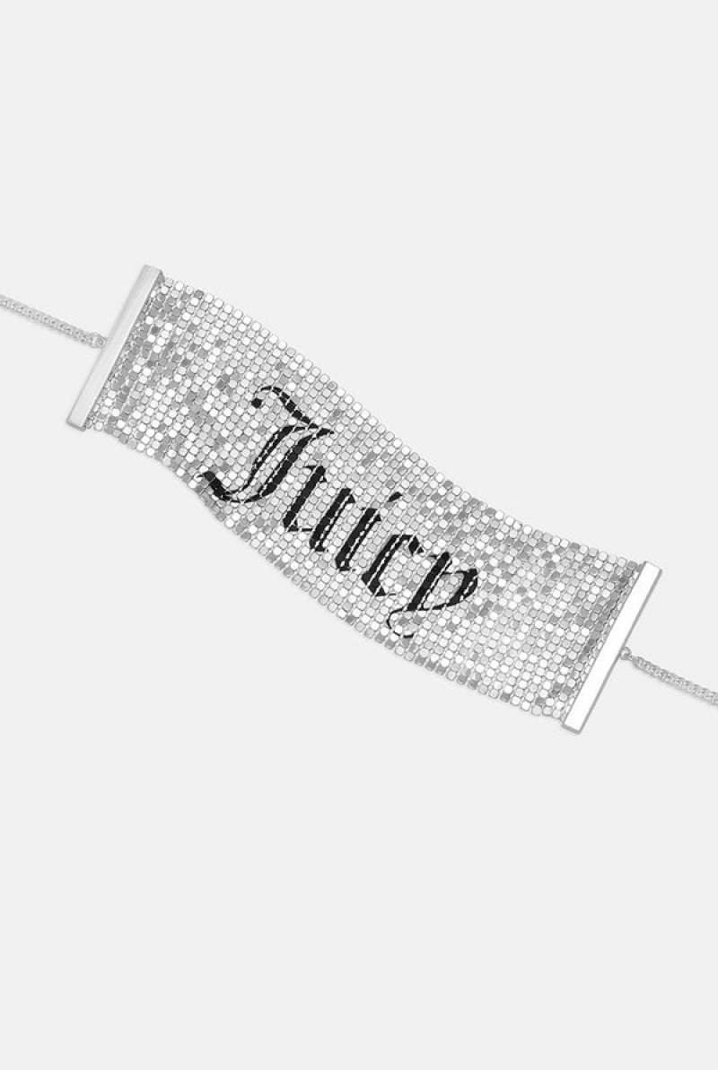 Juicy Couture Mesh Choker Sølv | JC-SN652348