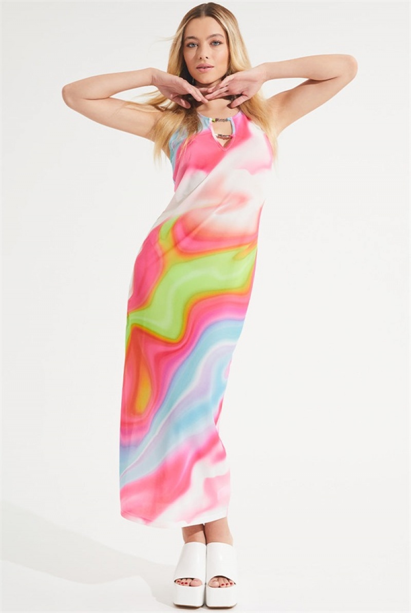 Juicy Couture Mesh Swirl Maxi Kjoler Multicolor | JC-SN651776