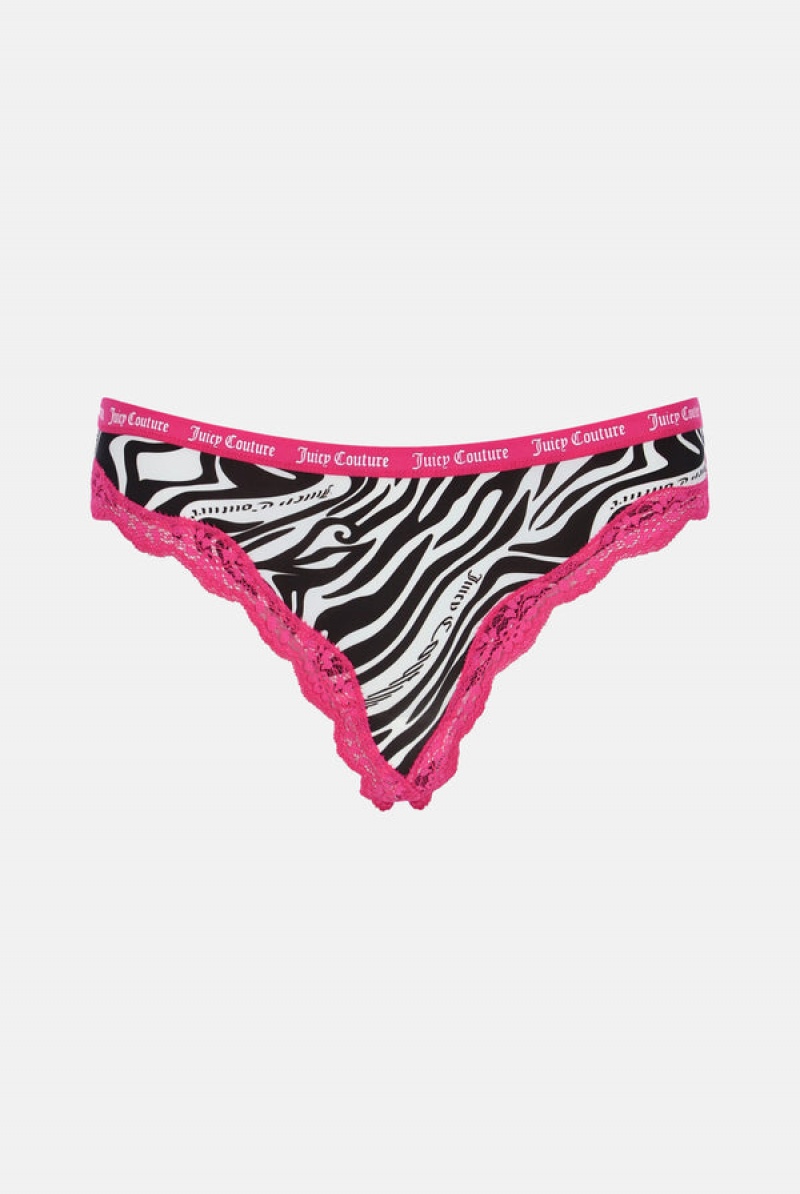 Juicy Couture Microfiber Blonder Trim Thongs Pack X 3 Multicolor | JC-SN652239