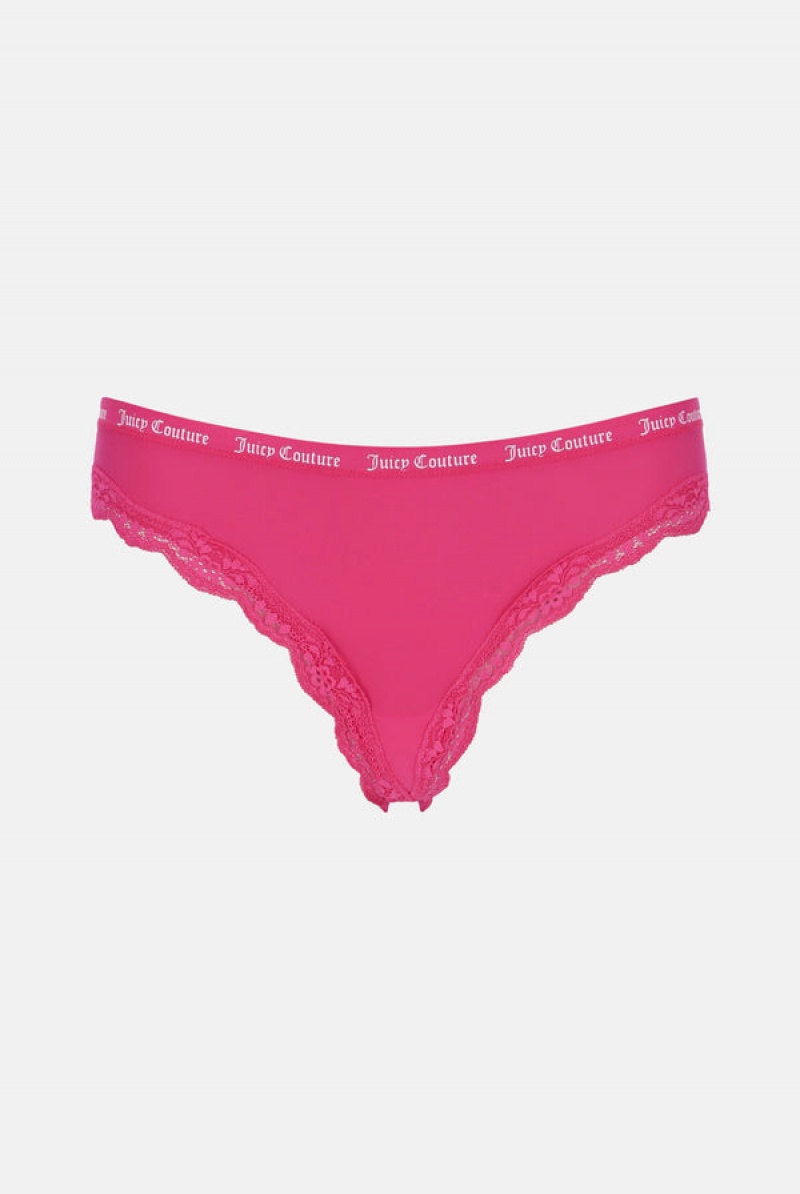 Juicy Couture Microfiber Blonder Trim Thongs Pack X 3 Multicolor | JC-SN652239