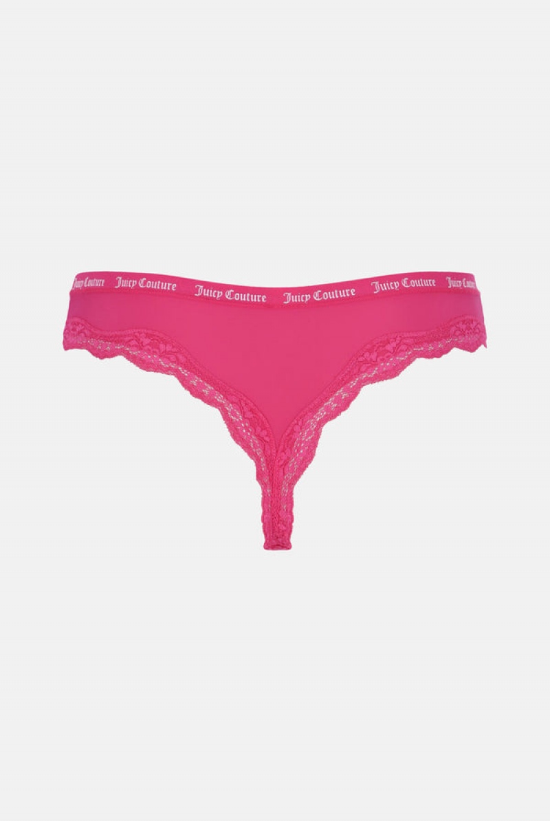 Juicy Couture Microfiber Blonder Trim Thongs Pack X 3 Multicolor | JC-SN652239