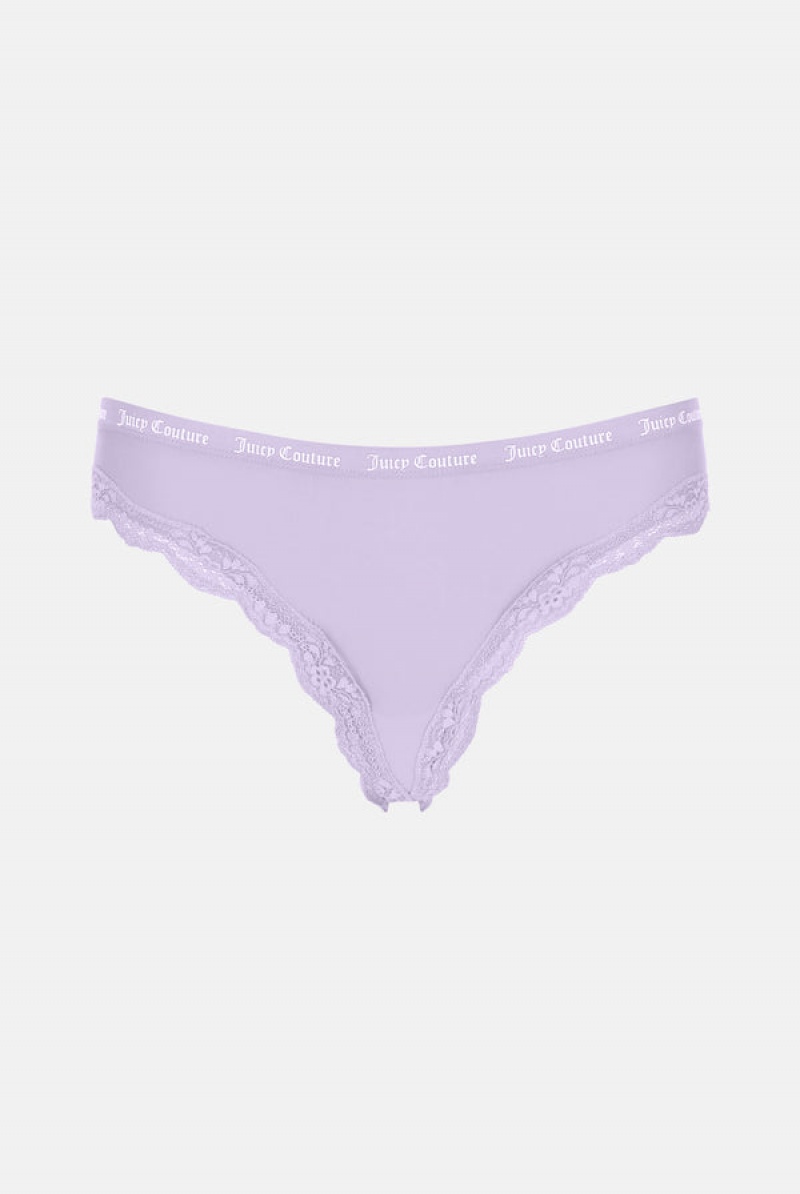 Juicy Couture Microfiber Blonder Trim Thongs Pack X 3 Multicolor | JC-SN652239