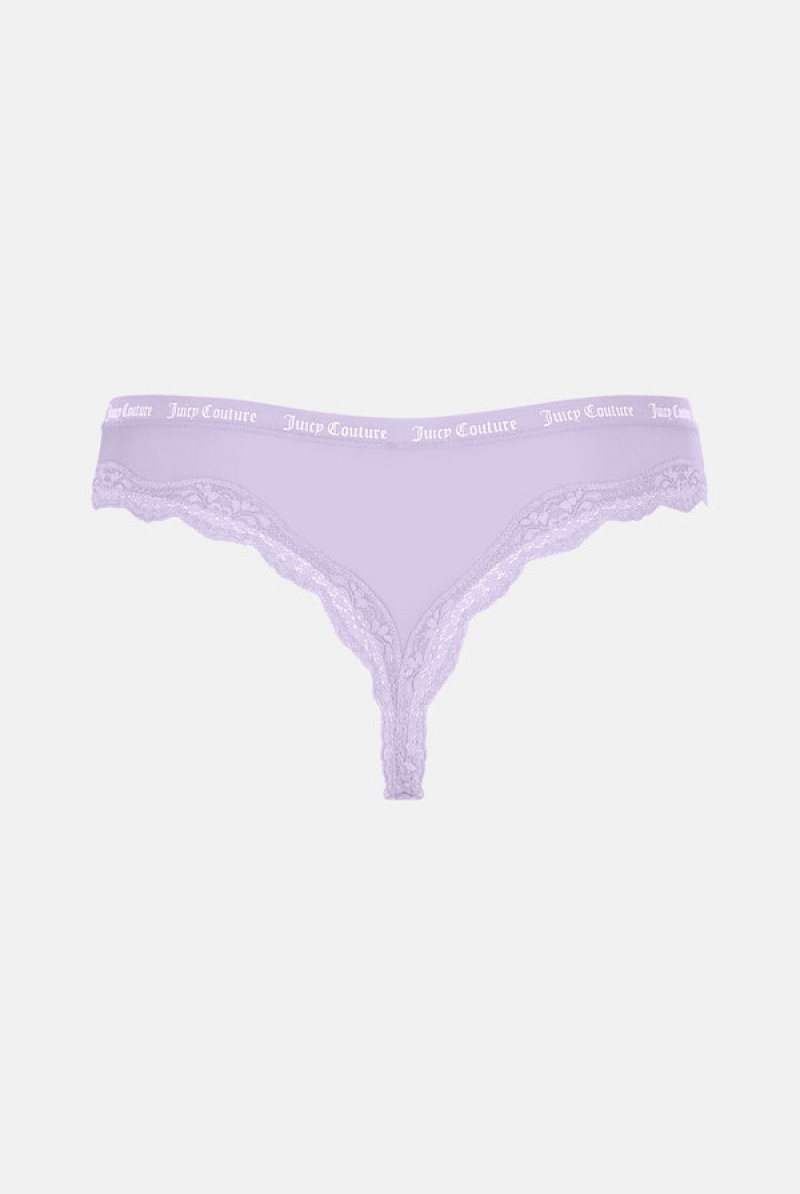 Juicy Couture Microfiber Blonder Trim Thongs Pack X 3 Multicolor | JC-SN652239