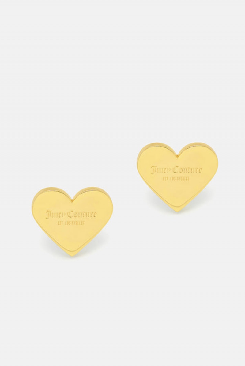 Juicy Couture Mini Heart Stud Earrings Gull | JC-SN652370