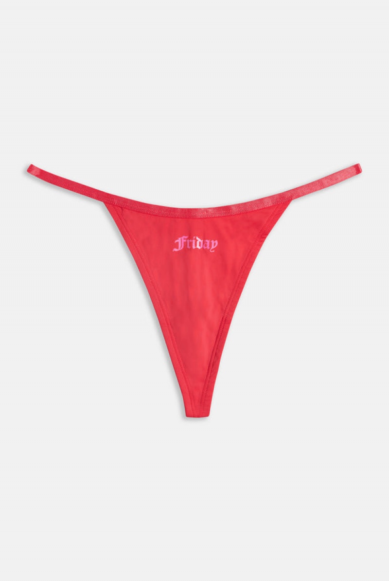 Juicy Couture Monday To Friday' Pack Of 5 Thongs Hvite | JC-SN652264