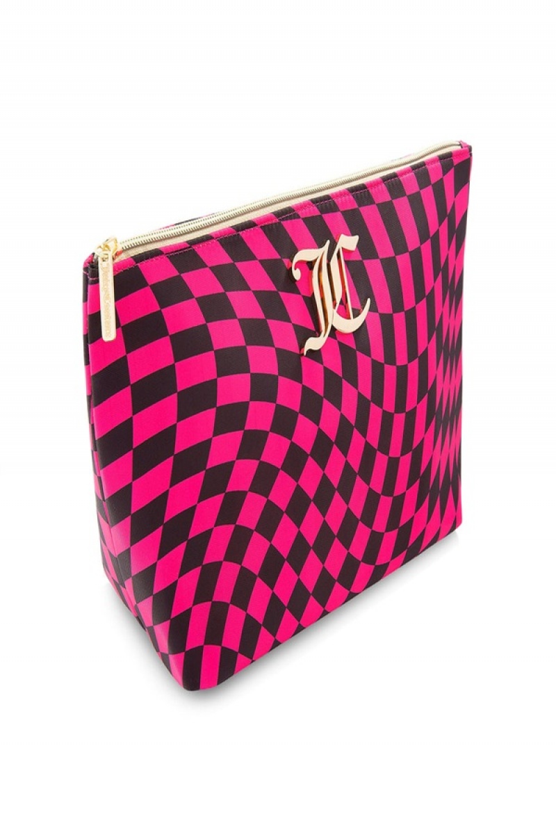 Juicy Couture Monogram Makeup Pouch Rosa | JC-SN651911