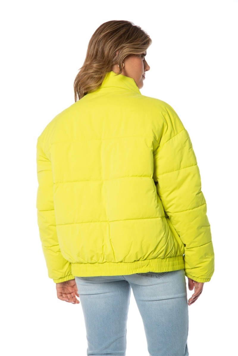 Juicy Couture Monogram Puffer Jacket Lyse Grønn | JC-SN651677