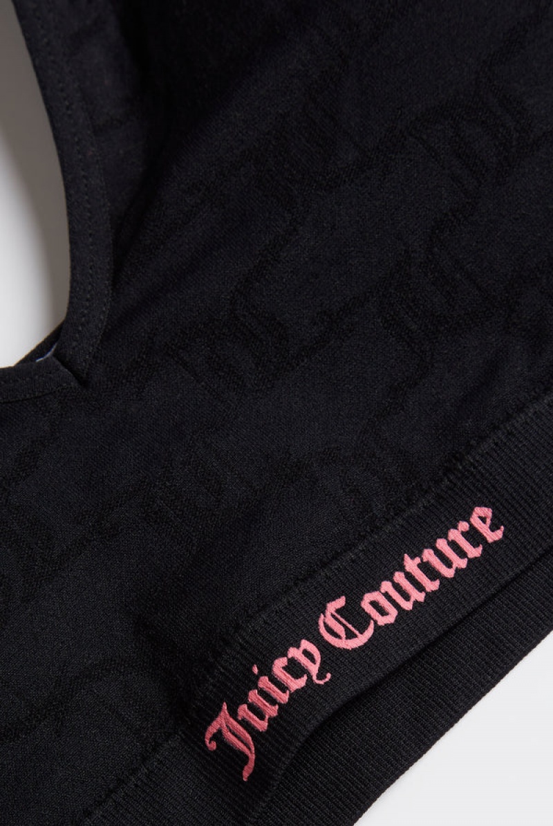 Juicy Couture Pack Of 2 Monogram Seamless Bras Svarte | JC-SN652283