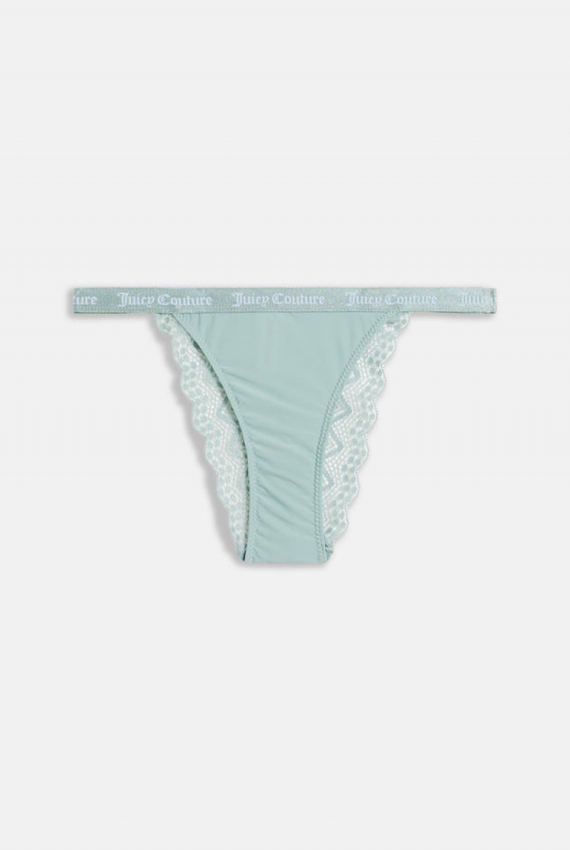 Juicy Couture Pack Of 3 Blonder Trim Tanga Thongs Rosa | JC-SN652279