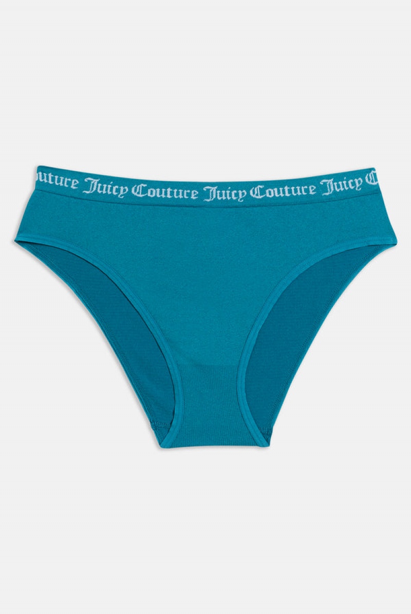 Juicy Couture Pack Of 3 Flate Knit Seamless Mid-rise Briefs Brune | JC-SN652272