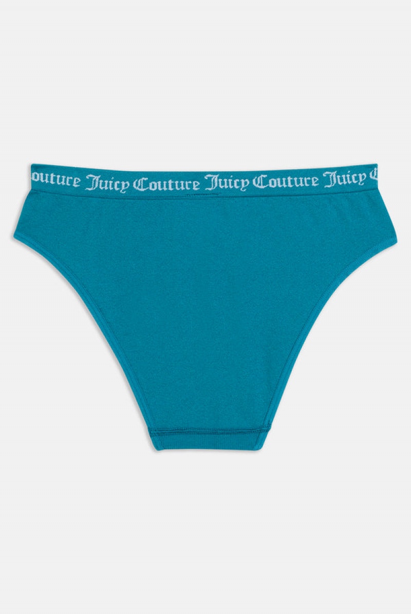 Juicy Couture Pack Of 3 Flate Knit Seamless Mid-rise Briefs Brune | JC-SN652272