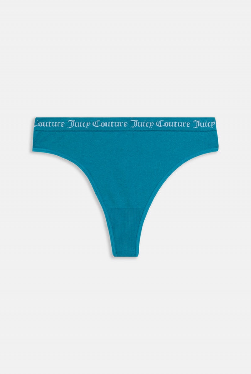 Juicy Couture Pack Of 3 Flate Knit Seamless Thongs Brune | JC-SN652273