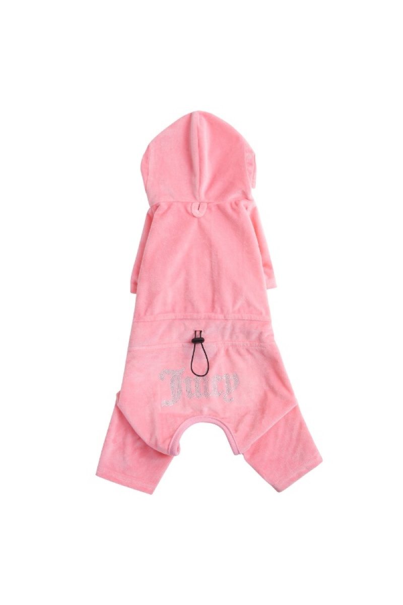 Juicy Couture Pet Velour Tracksuit Xs/S Rosa | JC-SN652309