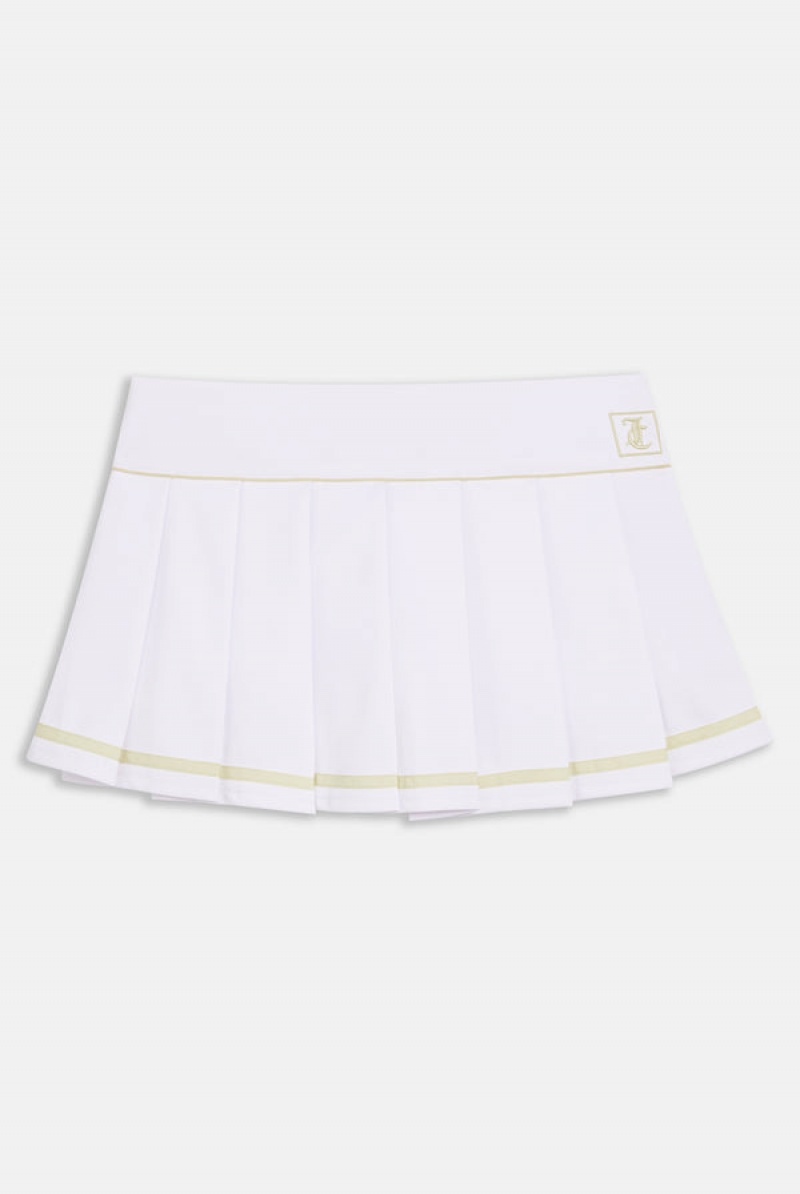 Juicy Couture Plissert Micro Twill Tennis Skirt Hvite | JC-SN652297