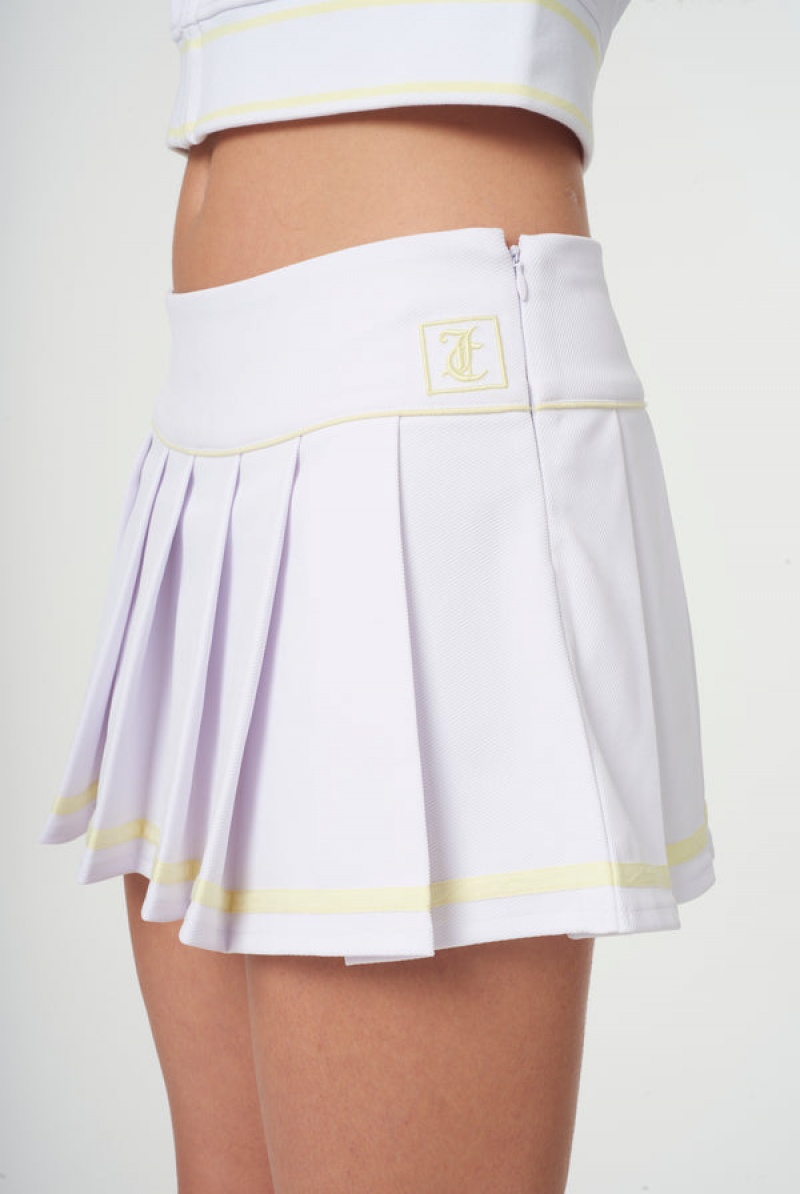 Juicy Couture Plissert Micro Twill Tennis Skirt Hvite | JC-SN652297