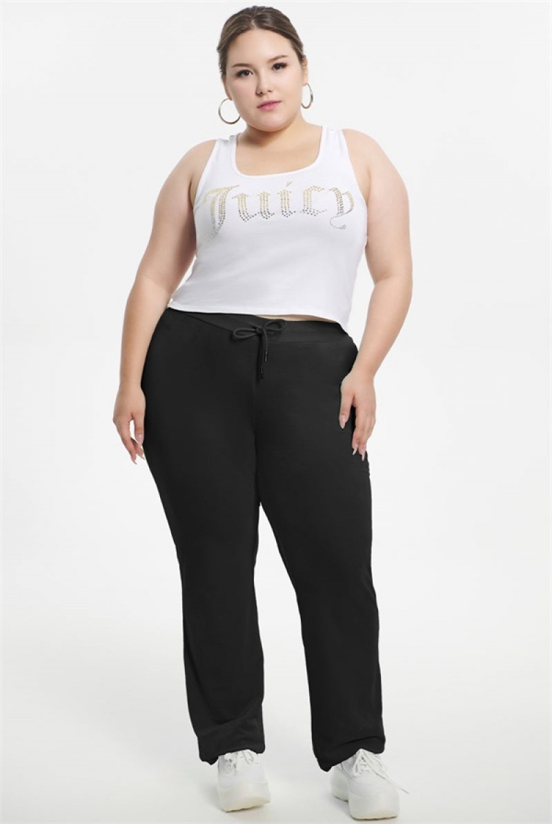 Juicy Couture Plus-size Ombre Bling Tank Top Hvite | JC-SN651621