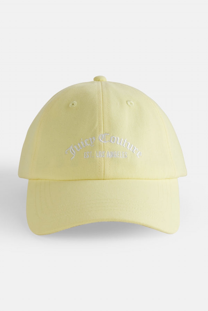 Juicy Couture Recycled Bomull Baseball Cap Gul | JC-SN652338