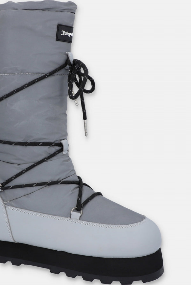 Juicy Couture Reflective Høye Snow Boot Grå | JC-SN652198