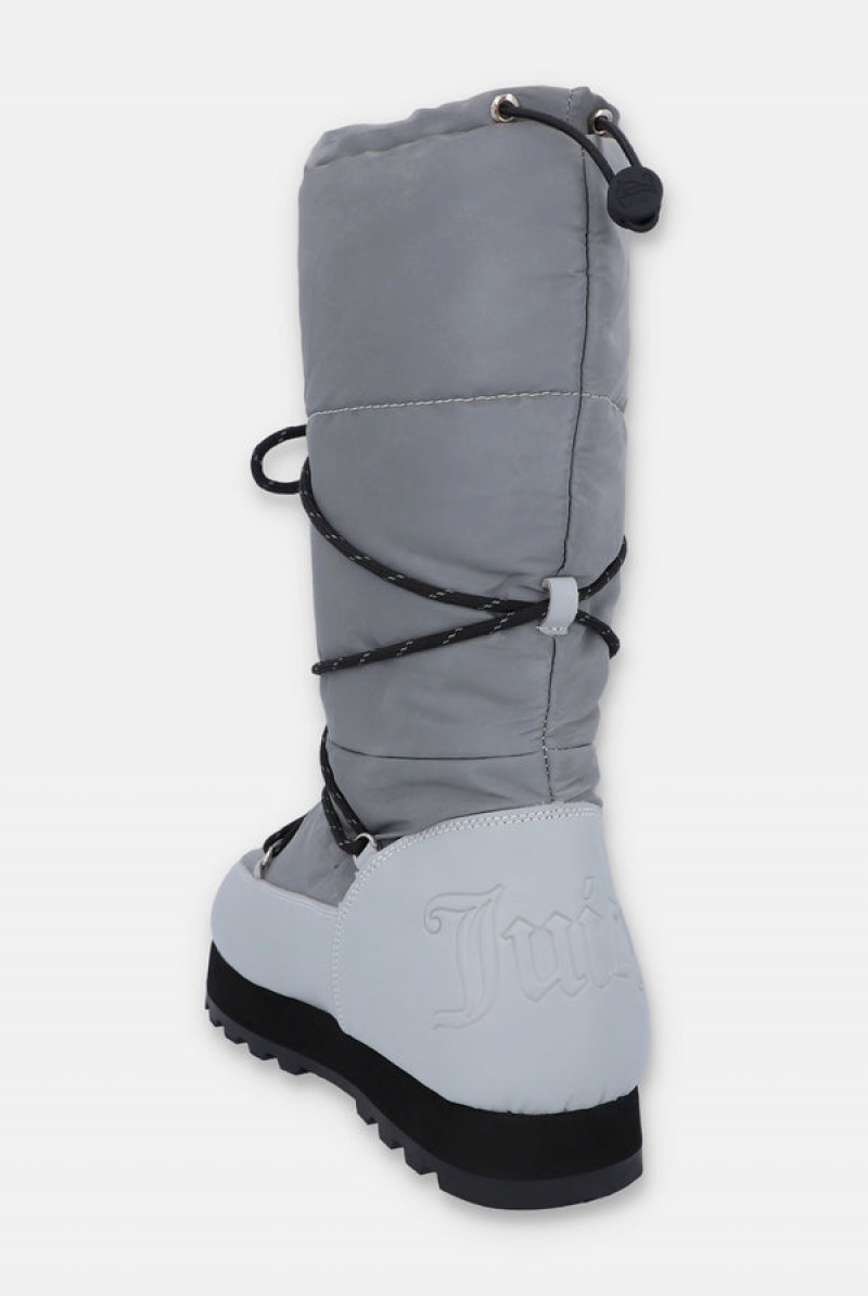 Juicy Couture Reflective Høye Snow Boot Grå | JC-SN652198