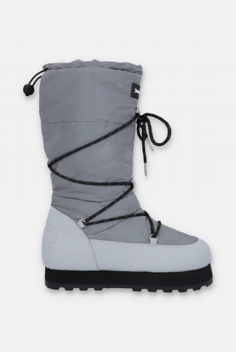 Juicy Couture Reflective Høye Snow Boot Grå | JC-SN652198