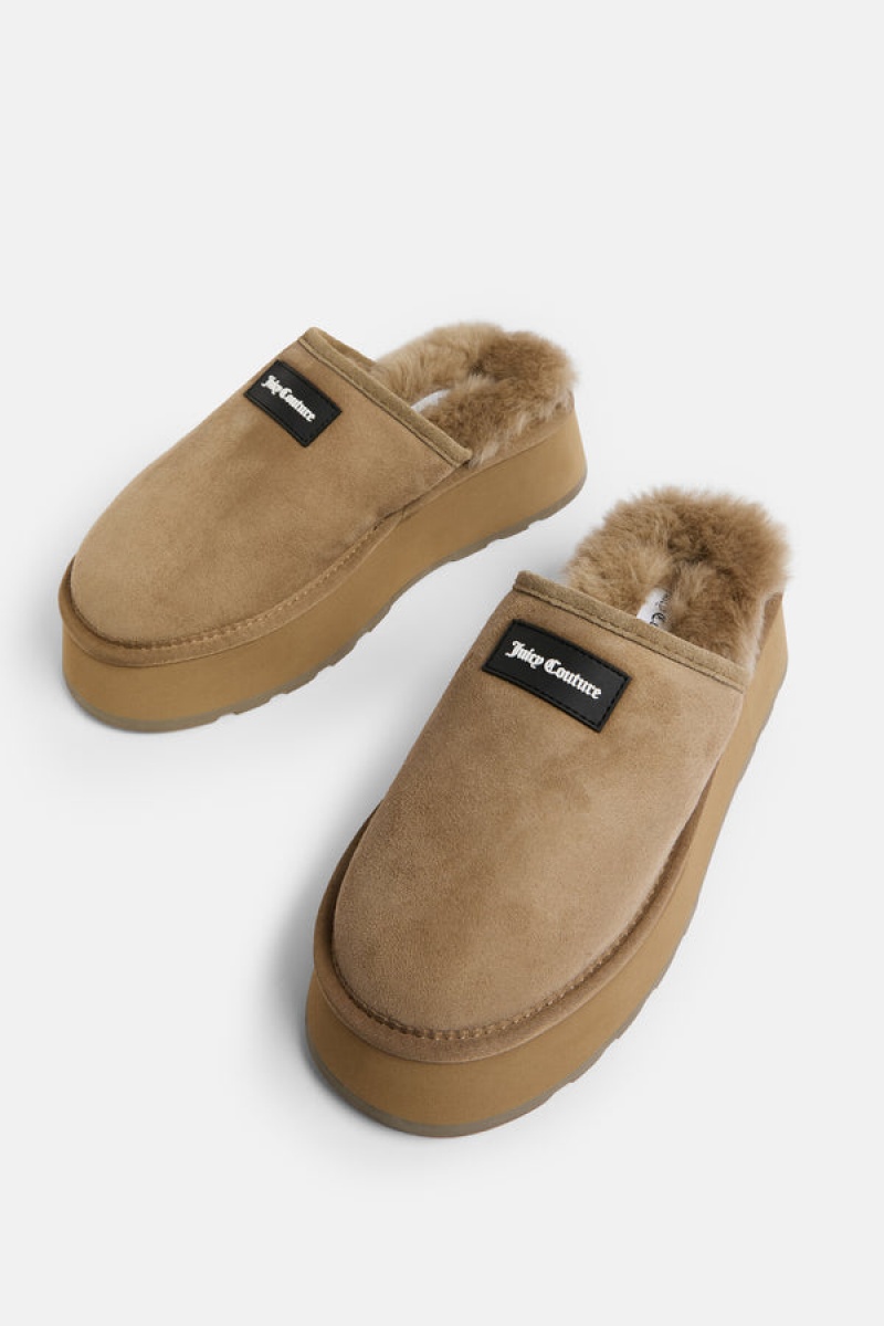 Juicy Couture Sheepskin Shearling Clog Brune | JC-SN652188