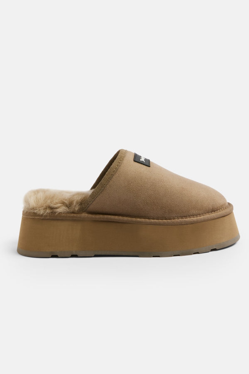 Juicy Couture Sheepskin Shearling Clog Brune | JC-SN652188