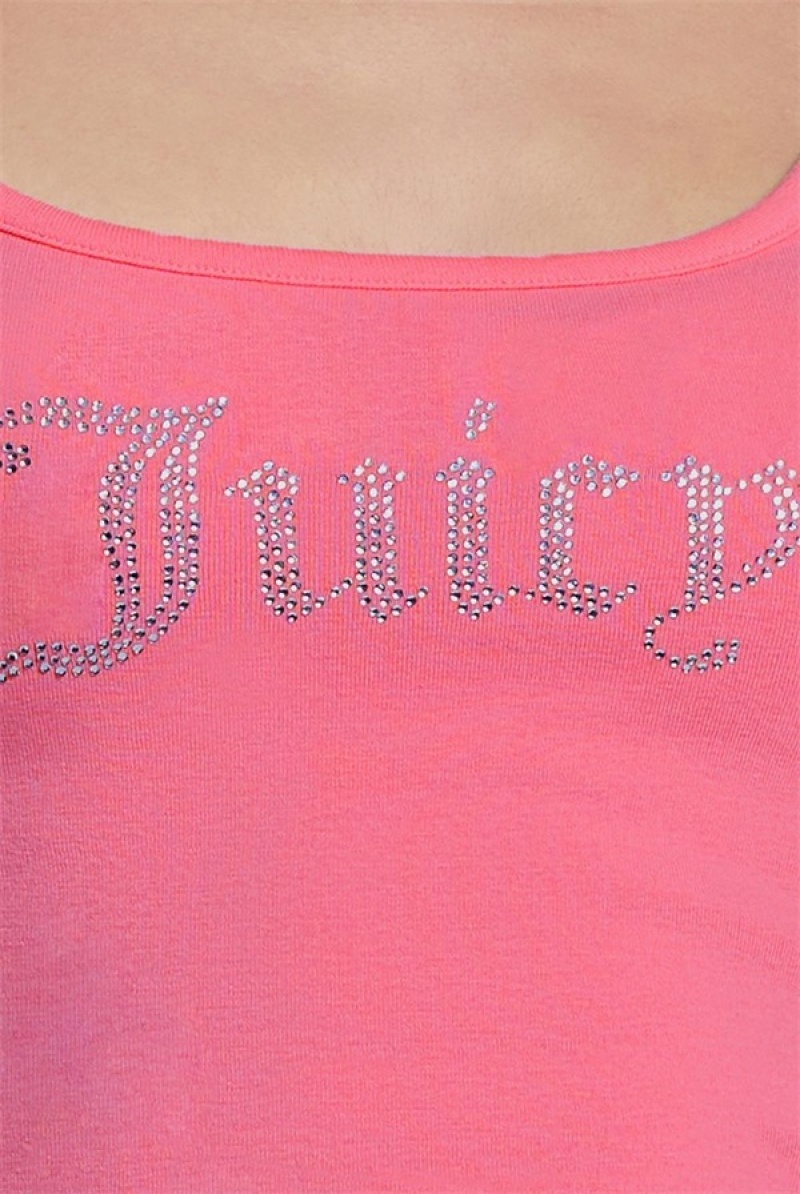 Juicy Couture Small Bling Tank Top Rosa | JC-SN651618