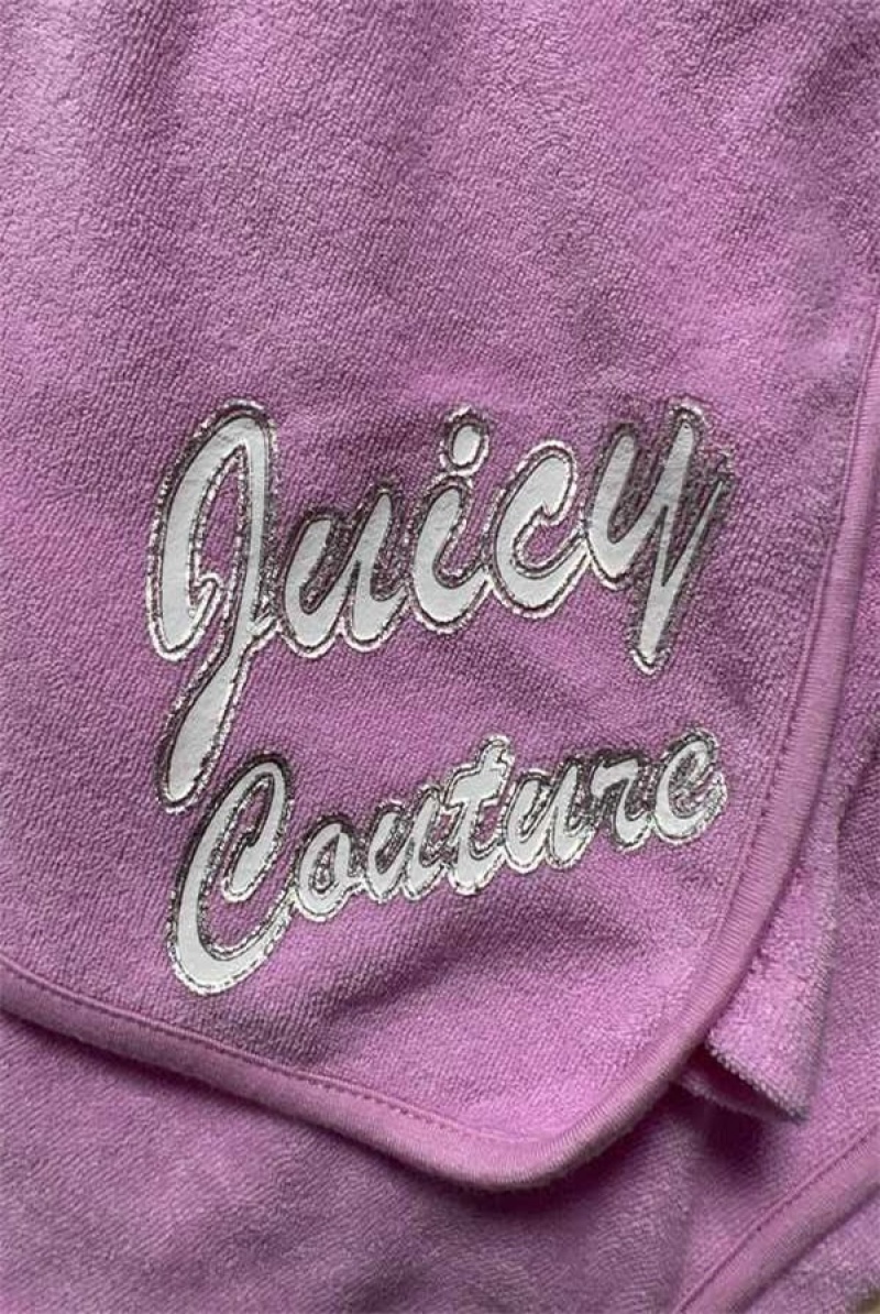 Juicy Couture Terry Logo Retro Shorts—rejuiced Lilla | JC-SN651810