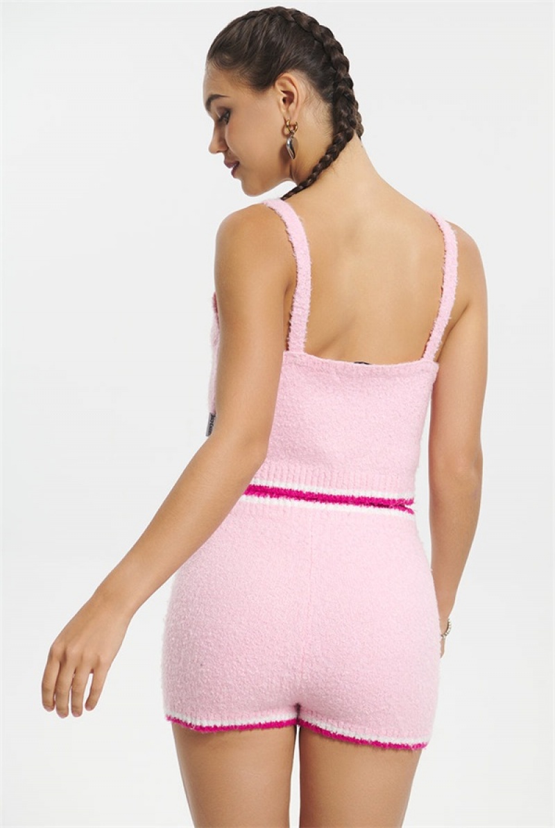 Juicy Couture Tipped Genser Tank Rosa | JC-SN651628