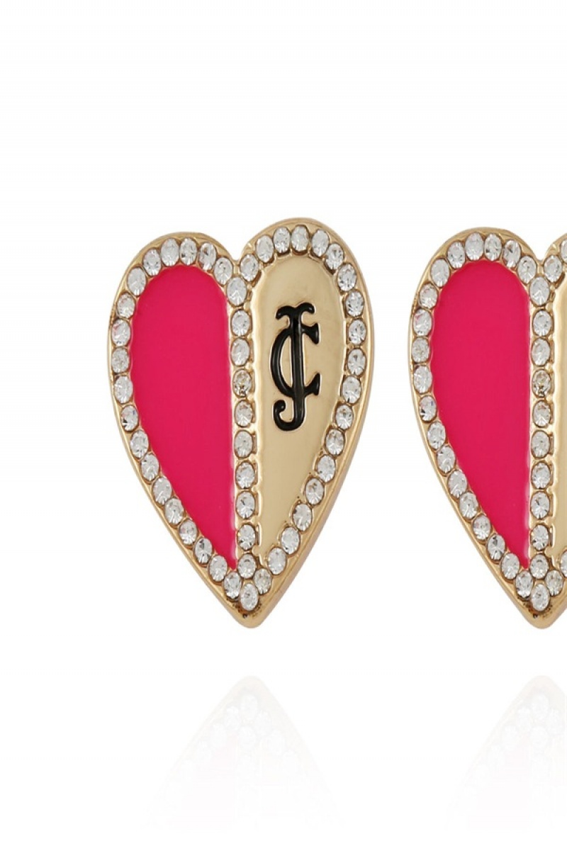 Juicy Couture Twotone Heart Stud Earrings Gull | JC-SN651898