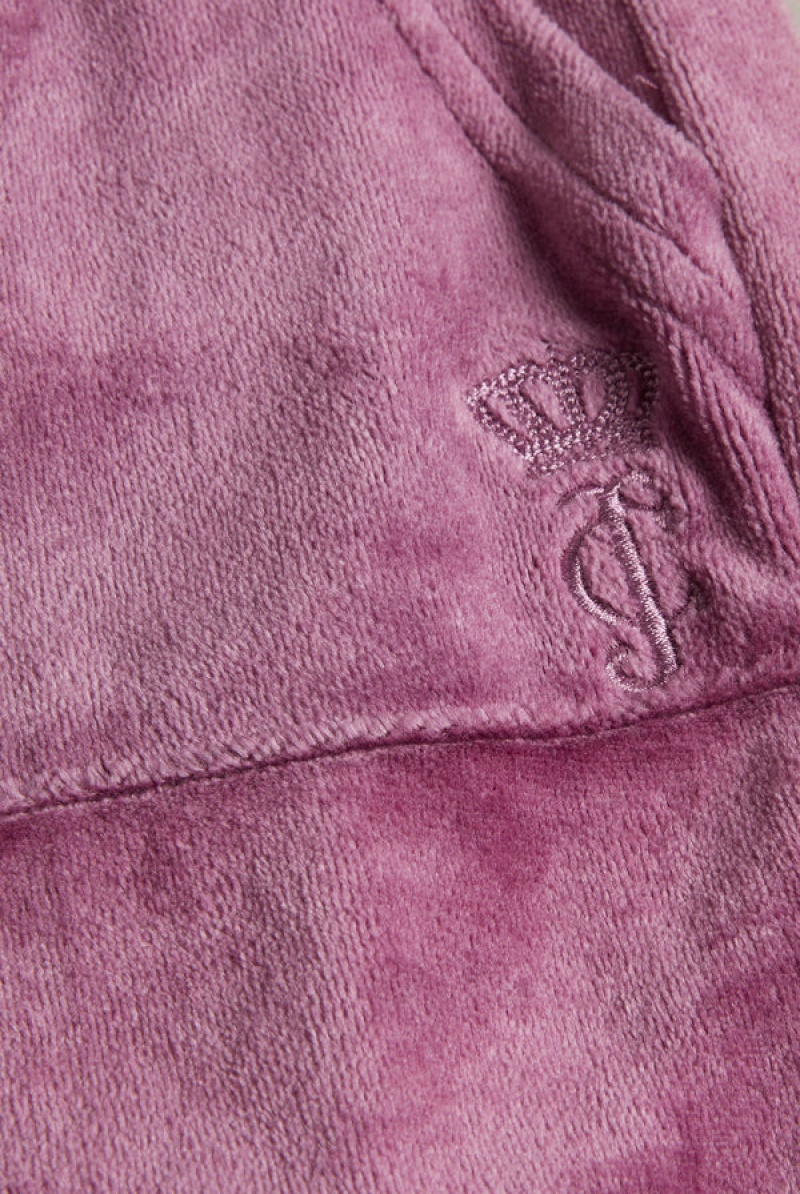 Juicy Couture Ultra Low Rise Bamboo Velour Heritage Pocketed Bottoms Lilla | JC-SN652157