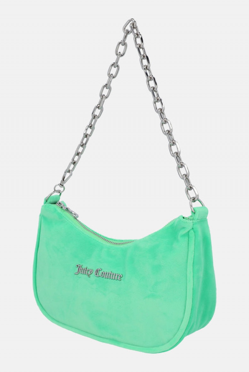 Juicy Couture Velour Chain Shoulder Bag Grønn | JC-SN652208