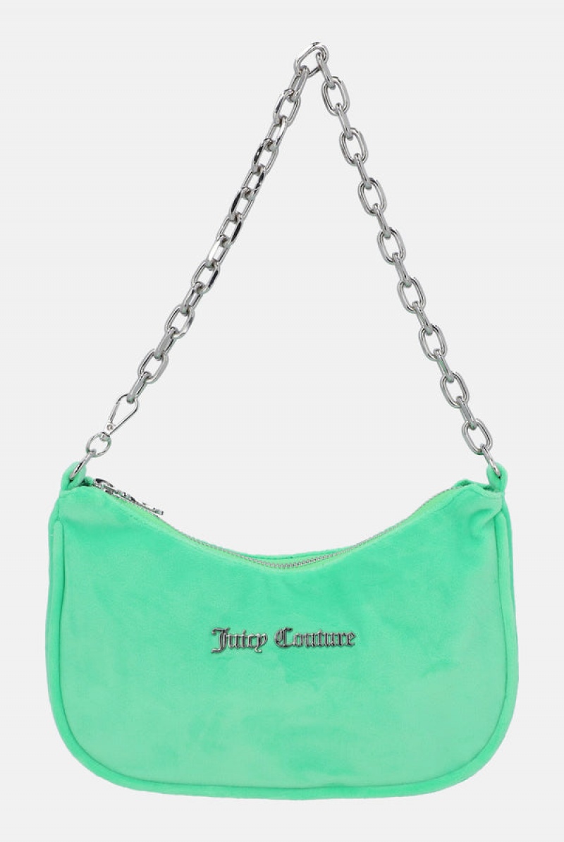 Juicy Couture Velour Chain Shoulder Bag Grønn | JC-SN652208