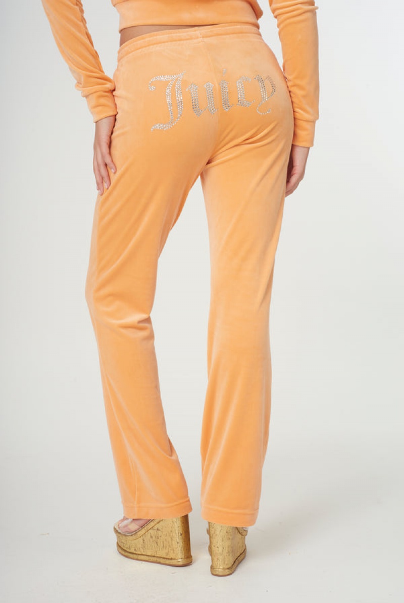 Juicy Couture Velour Diamante Tracksuit Bottom Oransje | JC-SN651979