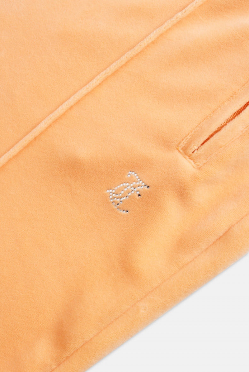 Juicy Couture Velour Diamante Tracksuit Bottom Oransje | JC-SN651979