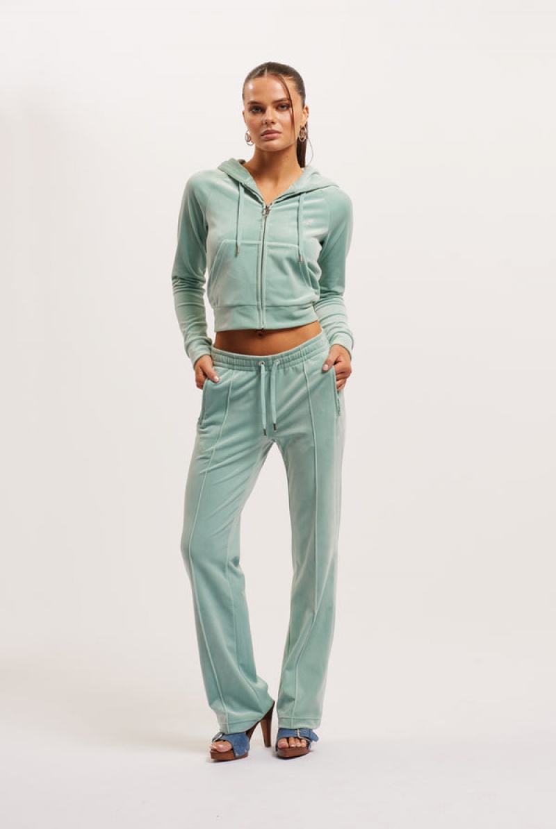 Juicy Couture Velour Diamante Tracksuit Bottom Blå | JC-SN652111