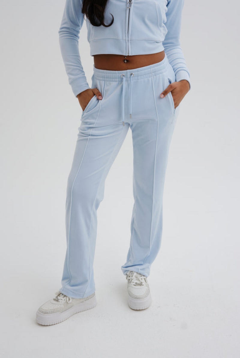 Juicy Couture Velour Diamante Tracksuit Bottom Turkis | JC-SN652140