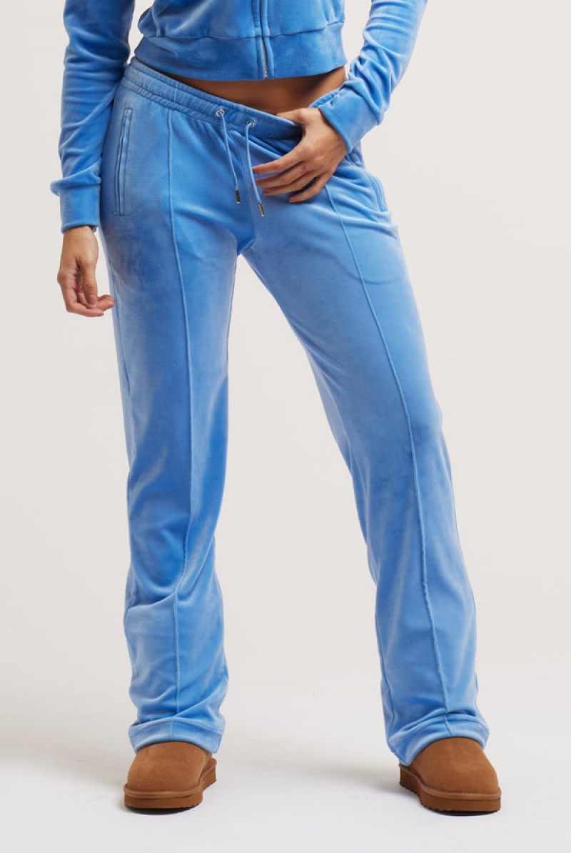 Juicy Couture Velour Diamante Tracksuit Bottom Blå | JC-SN652151