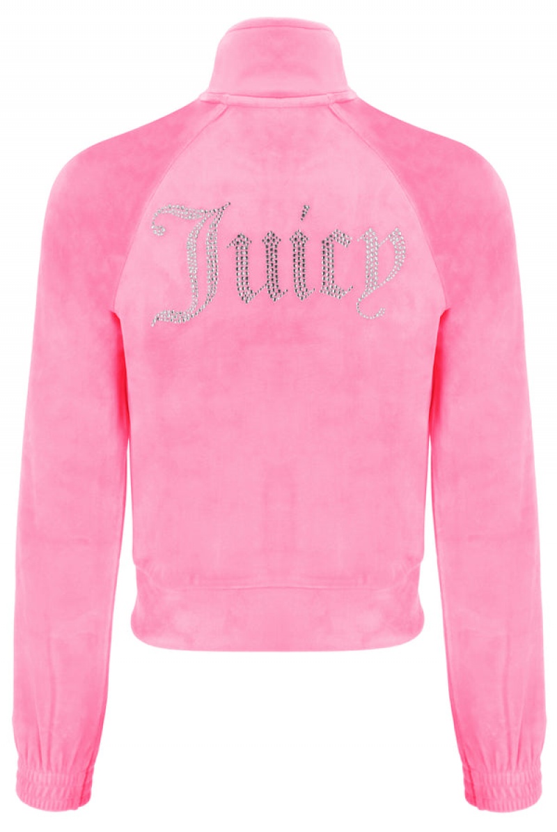 Juicy Couture Velour Diamante Tracktop Rosa | JC-SN652013