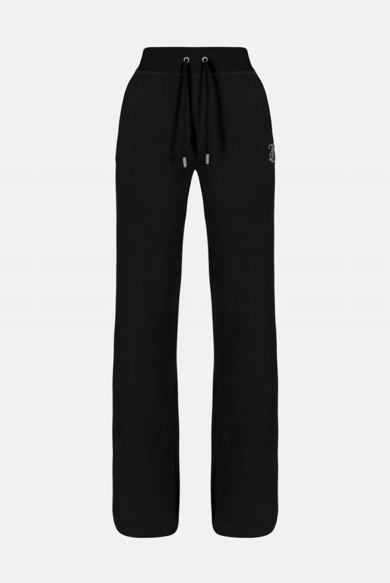 Juicy Couture Velour Mixed Iridescent Diamante Tracksuit Bottom Svarte | JC-SN652086