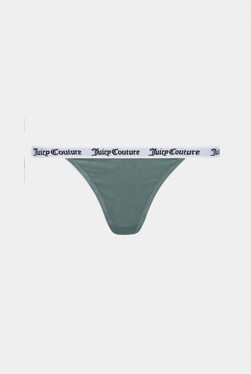 Juicy Couture Velvet Thong Grønn | JC-SN652228