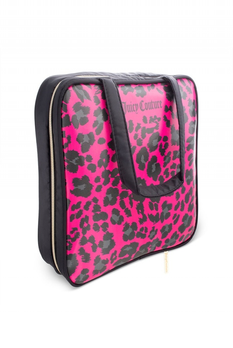 Juicy Couture Weekender Makeup Bag Fuchsia Leopard | JC-SN651912